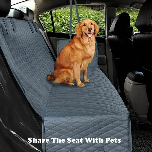 Premium Dog Rear Car Seat Cover, Free Seat Belt Strap