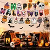 DIY Diamond Painting Halloween Banner Kit, 26 PCS "Happy Halloween" Glitter Letter Flags with Characters, Handmade Sparkling Bunting Garland for Home Party Wall Decoration