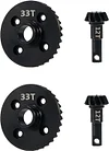 AMK 4Pcs Metal TRX4 Bevel Gear Overdrive Underdrive Axle 12T-33T Helical Differential Gears Ring Pinion Set for 1/10 RC Crawler Car TRX6 Upgrades (12-33)