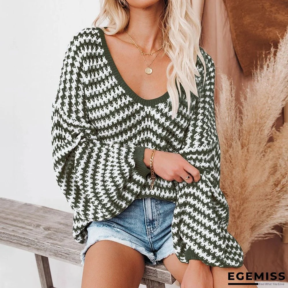 Autumn and Winter Fashion V-neck Loose Thin Knitwear Sweater | EGEMISS