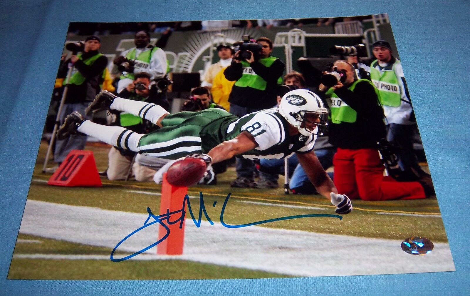 New York Jets Justin McCareins Signed Autographed 8x10 Photo Poster painting Northern Illinois F