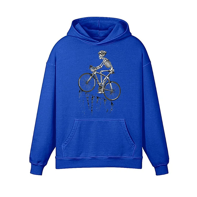 Animado Esqueleto Bicicleta  Hoodie