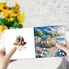 6Pcs Diamond Painting House Greeting Card for Holiday Party Favors