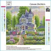 Diamond Painting-5D Full Round Drill Flower Villa