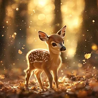 Baby Deer with Big Innocent Eyes - Diamond Painting