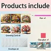 6pcs Lovely Pattern DIY Diamond Painting Greeting Card Set with Envelope Diamond Painting Daily Wishing Cards for Birthdays Thanksgiving & Special Occasion