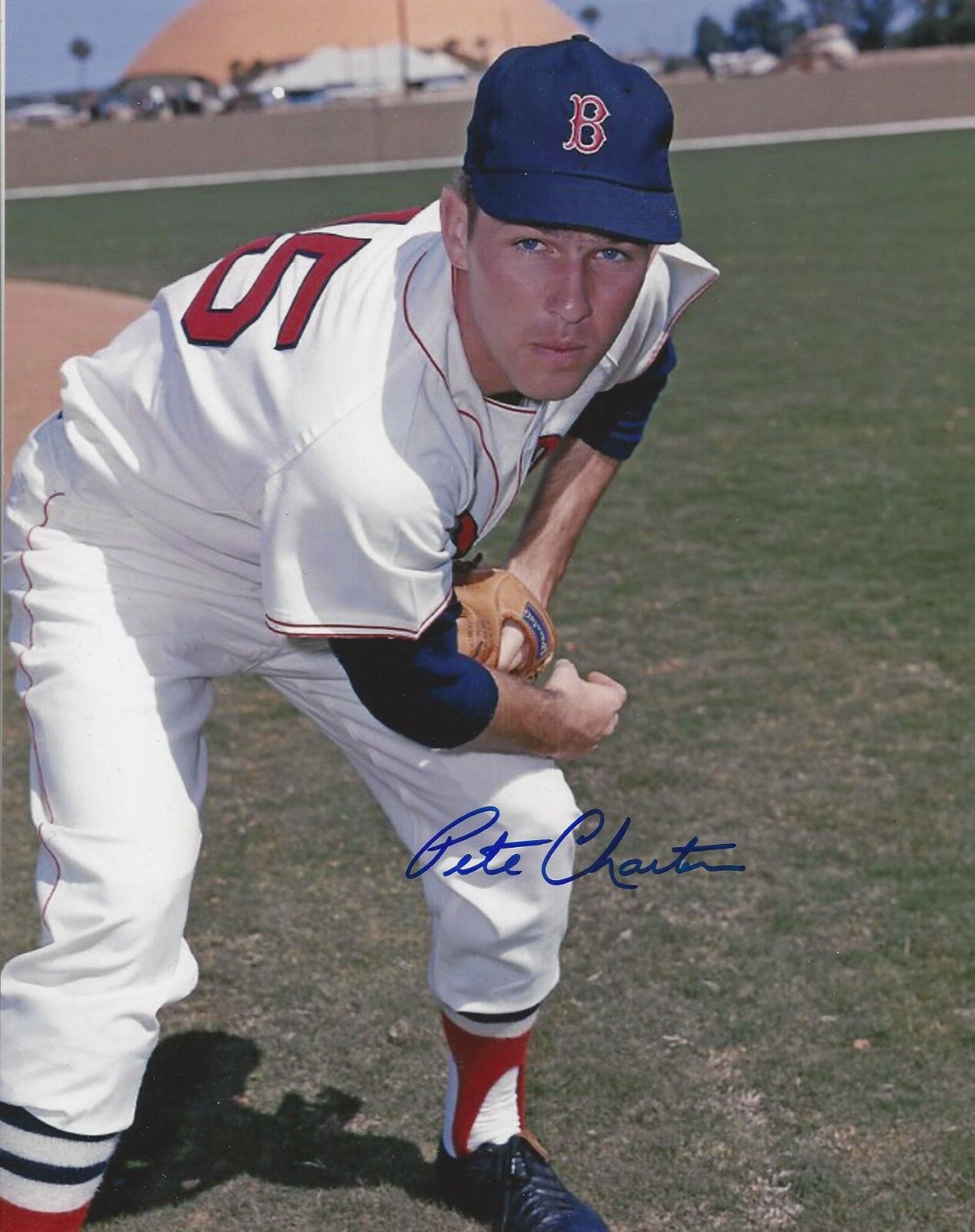 Pete Charton autographed 8x10 Boston Redsox#1