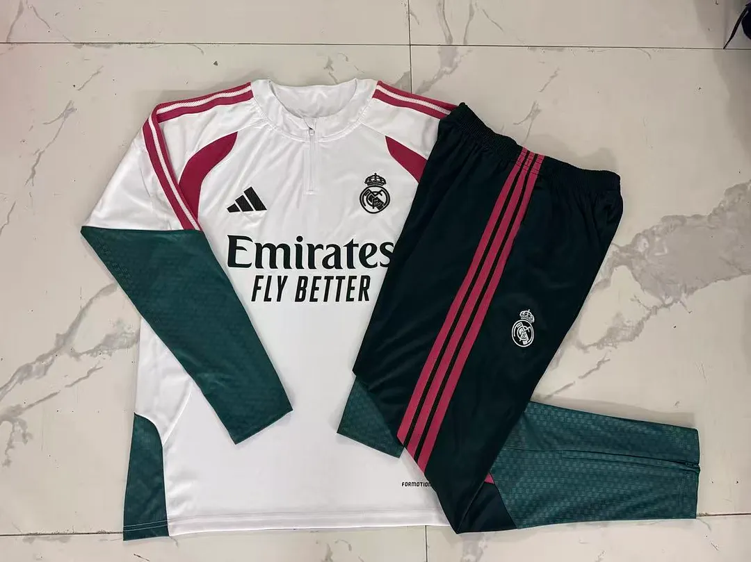 26/27 Real Madrid Half-Pull Training Kit Football Thai Quality