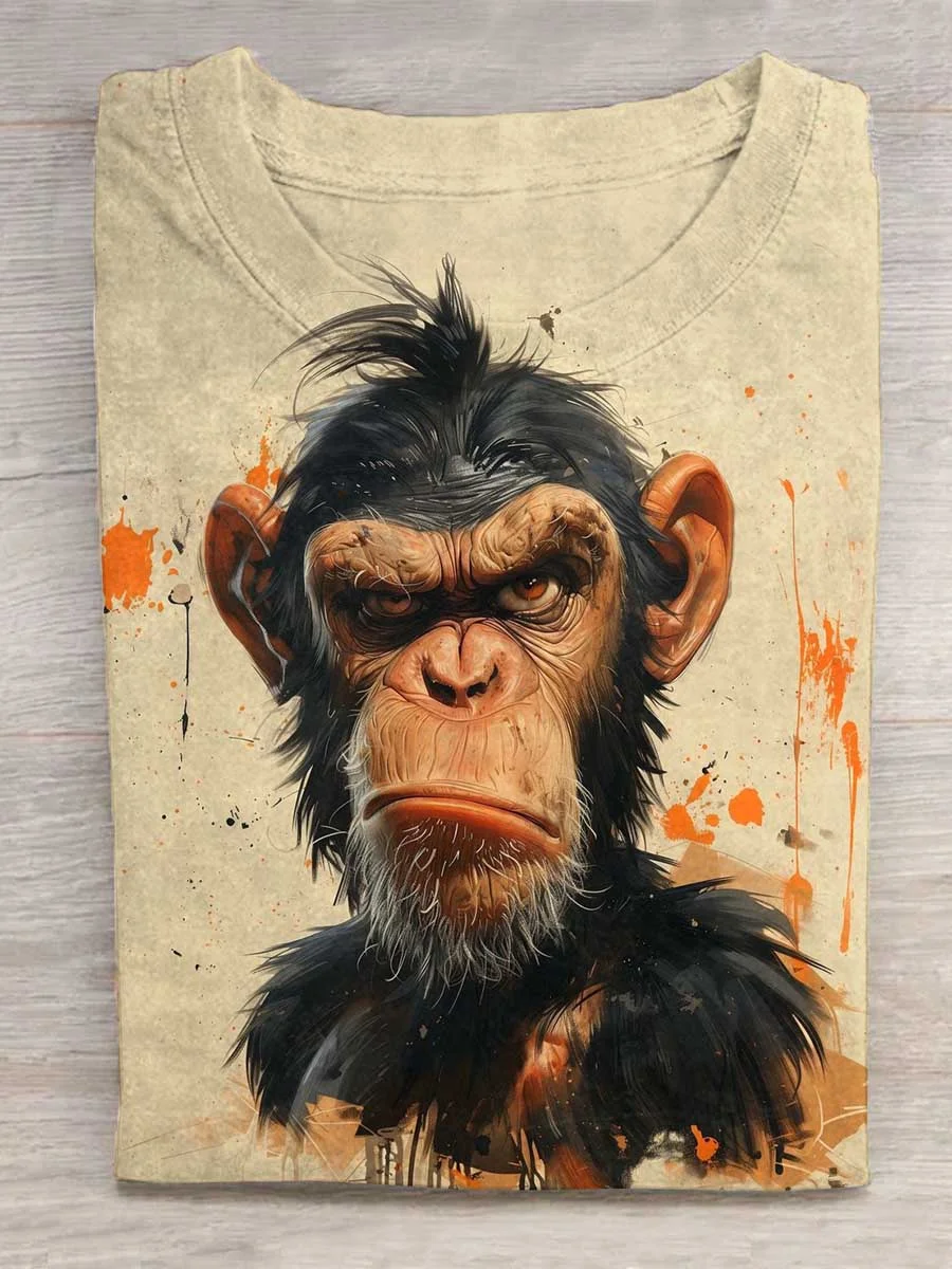 Eagerlys Angry Old Monkey T-shirt Eagerlys