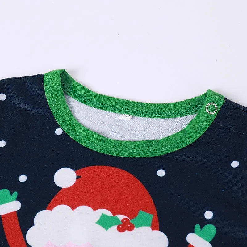 Santa Claus Striped Print Family Matching Pajamas Sets