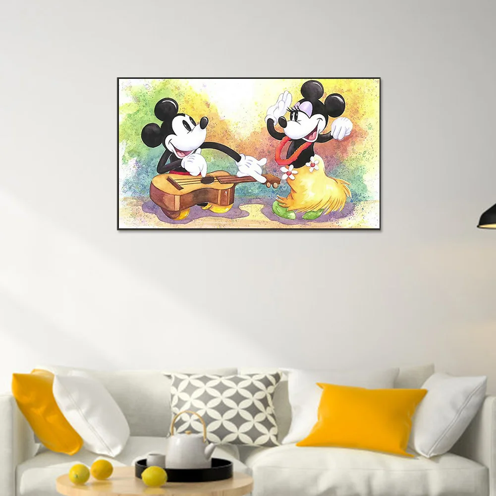 Full Round Diamond Painting 80*45cm - Singing And Dancing Mickey Mouse