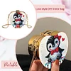 Pinguin DIY Diamond Painting Umhängetasche für Münzen Lippenstift Kopfhörer Geschenke