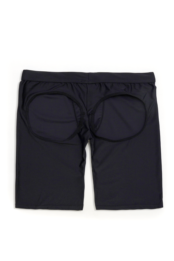 Ciciful Men's Compression Shorts Shapewear with Rear Cutouts - Black