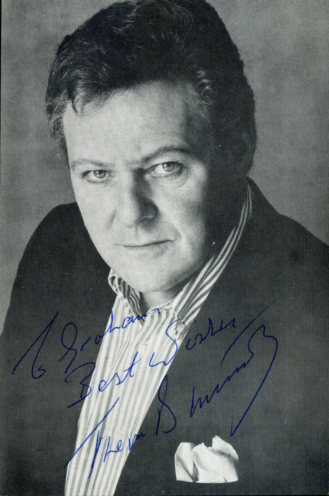 TREVOR BANNISTER Signed Photo Poster paintinggraph TV & Film Actor ARE YOU BEING SERVED preprint