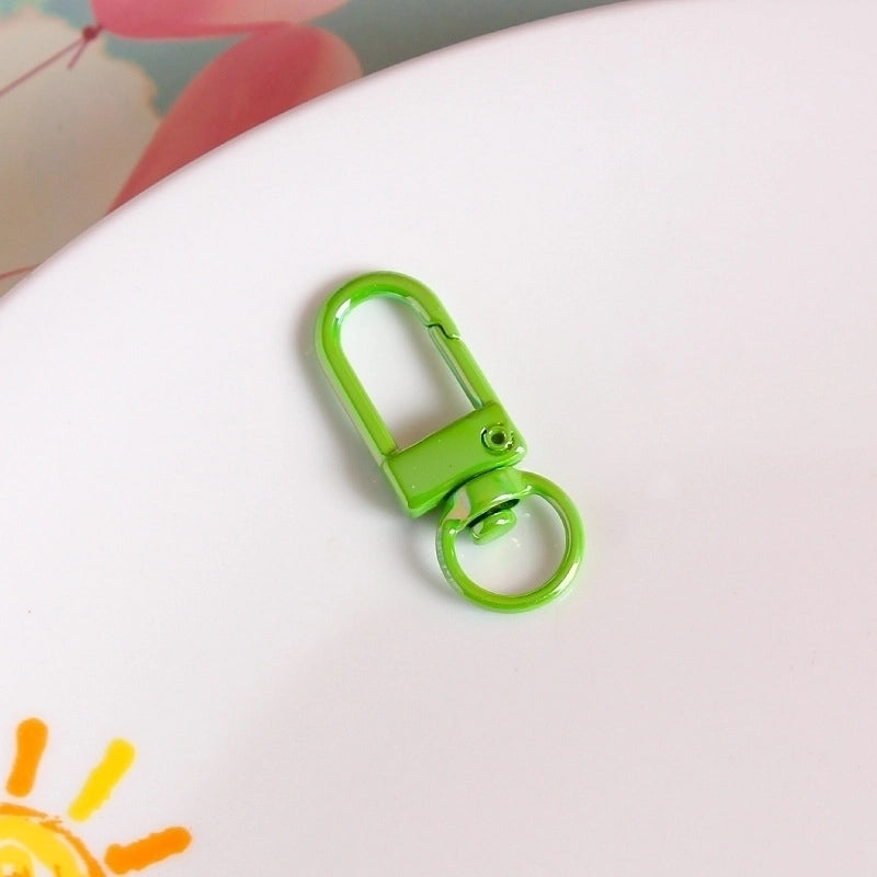 UV Colorful Metal Door Buckle Buckle Schoolbag Hanging Keychain DIY Handmade Jewelry Accessories Beaded Mobile Phone Chain Material