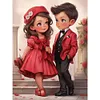 >SALE<5D DIY Full Round Drill Diamond Painting Cute Couple Home Decor Art 30x40cm