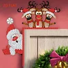 (US Local) Pattern Christmas Theme Christmas Door Frame Decorations for Wall Window
