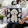 DIY Pearl Painting Puppy for Home Wall Decor with Frame(30*30cm)