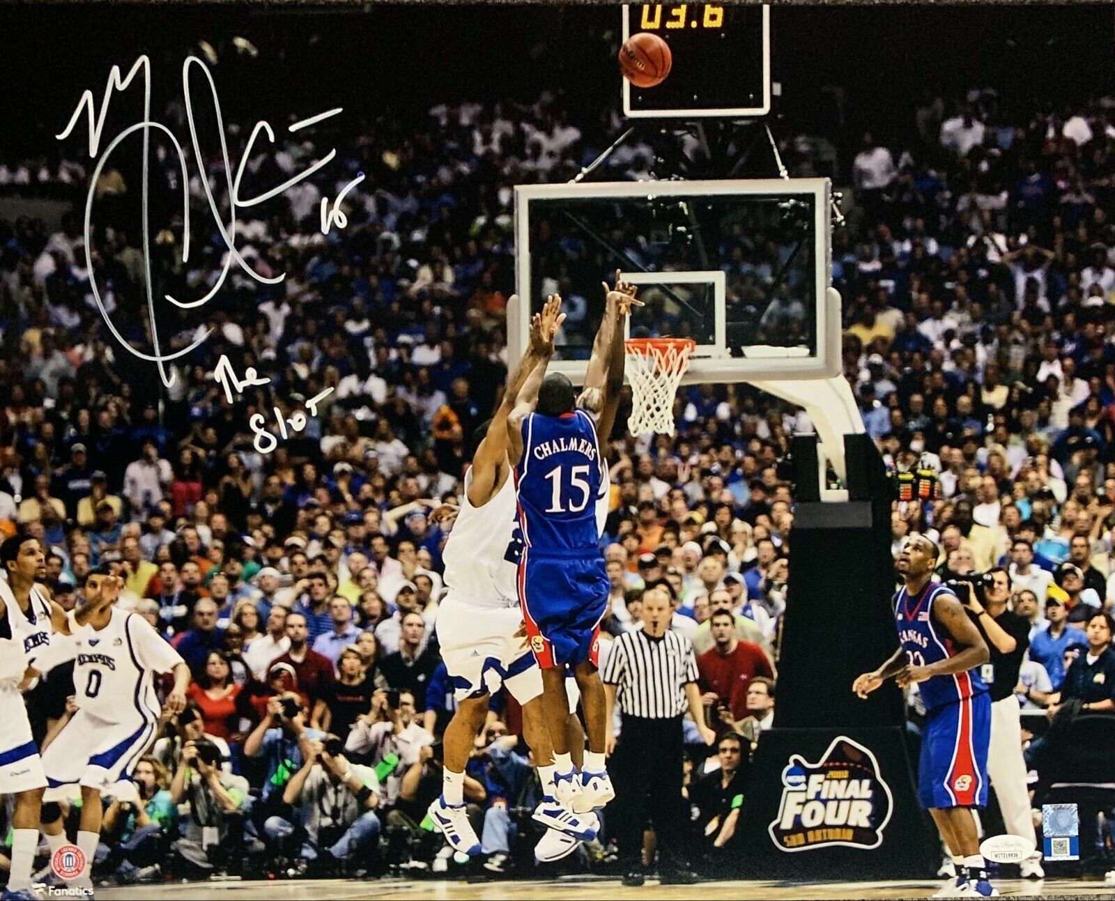 Mario Chalmers autographed signed inscribed 16x20 Photo Poster painting Kansas Jayhawks JSA COA