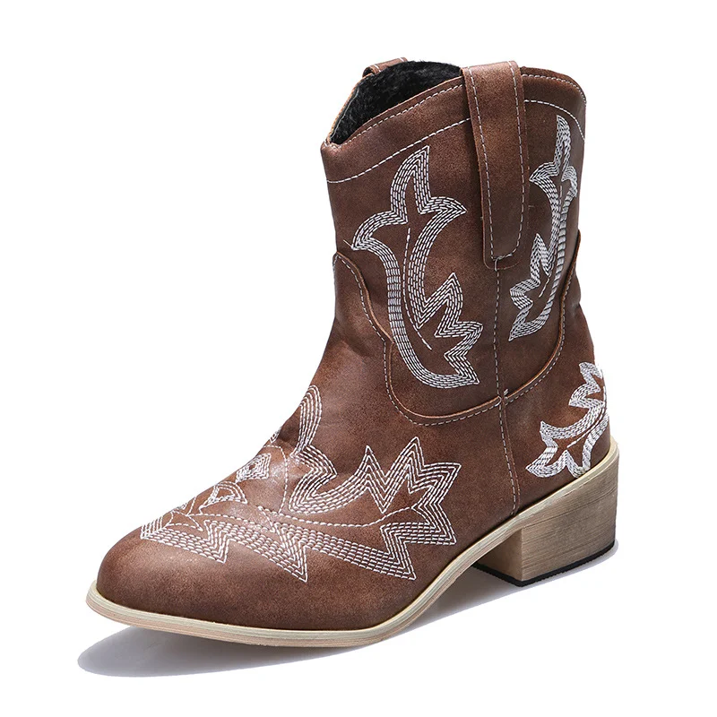 Womens Amelia Snip Toe Western Cowboy Boots