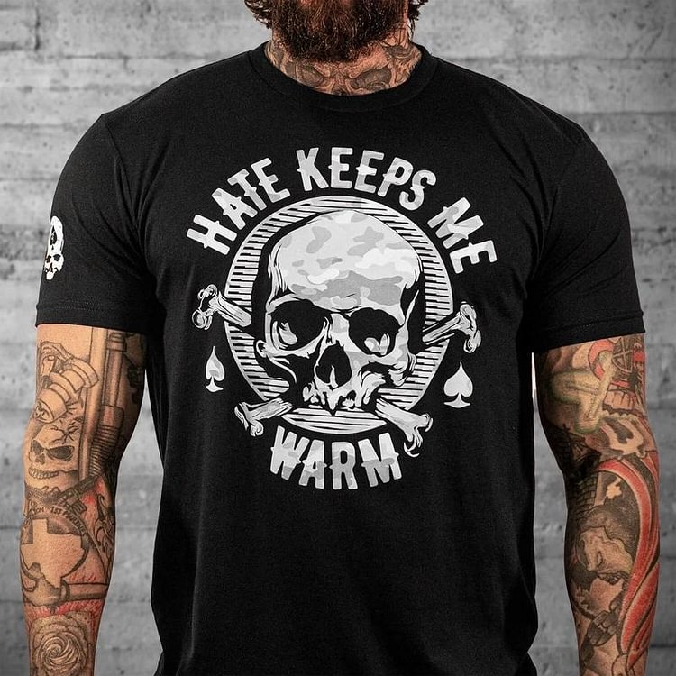 Skull Printed Short Sleeve T-shirt