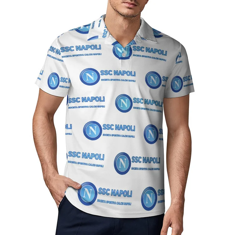 Naples Polo De Golf À Séchage Rapide Coupe Homme Blanc