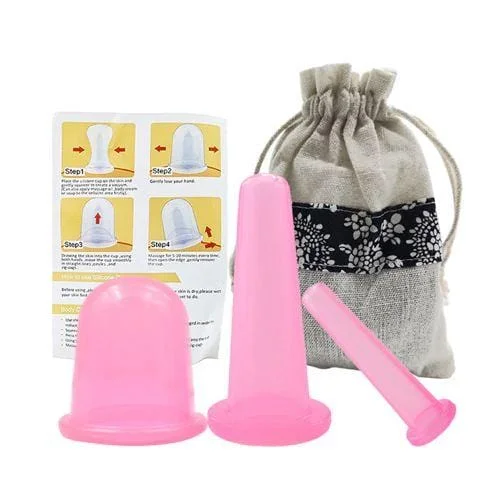 Pornhint 3pcs Silicone Body Cupping Cups Set For Face Neck Back Eyes Massage Vacuum Cans