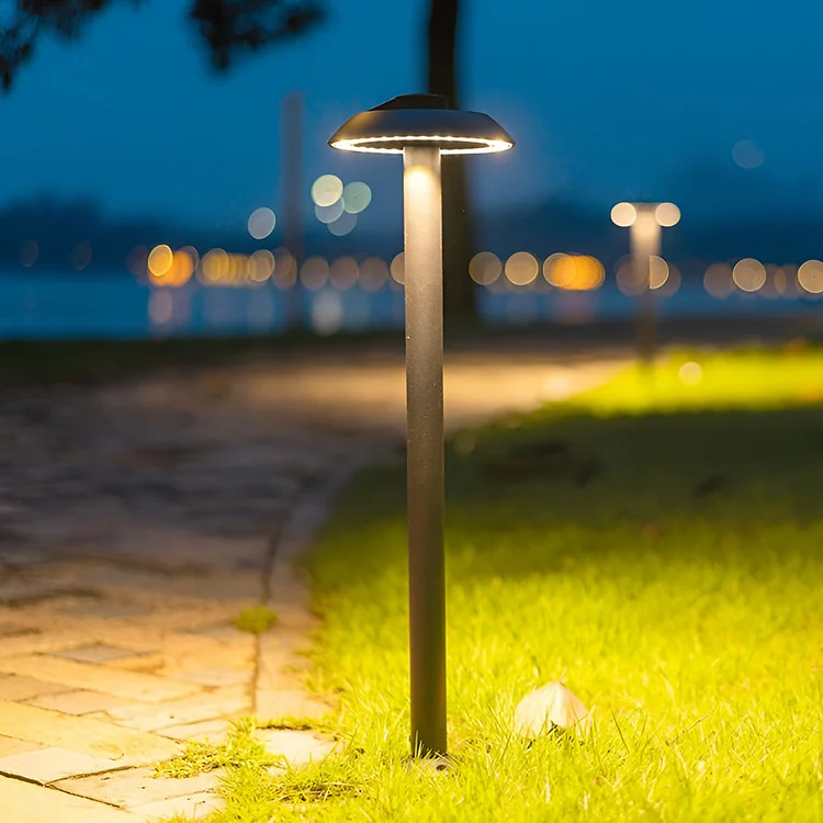 Mushroom Shaped LED Waterproof Black Modern Outdoor Lawn Light Path Lights - Appledas