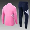 2022/2023 Lyon Half-Pull Training Suit Pink Football Shirt Set love fball