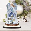 DIY Xmas Angel Diamond Painting Single-sided Wooden Desktop Ornaments