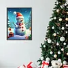 >SALE<5D DIY Full Round Drill Diamond Painting Snowy Windy Snowman Kit Decor 30x40cm