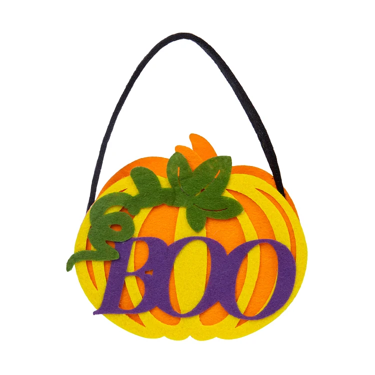 Personalized 1 Name Pumpkin Halloween Tote Bags, Custom Kids Halloween Trick or Treat Candy Bags with Handle Pumpkin