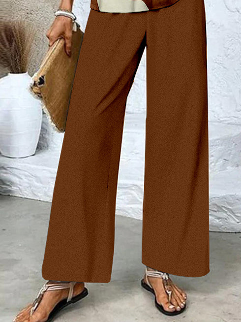 Women's Sleeveless Square Collar Graphic Printed Casual Set