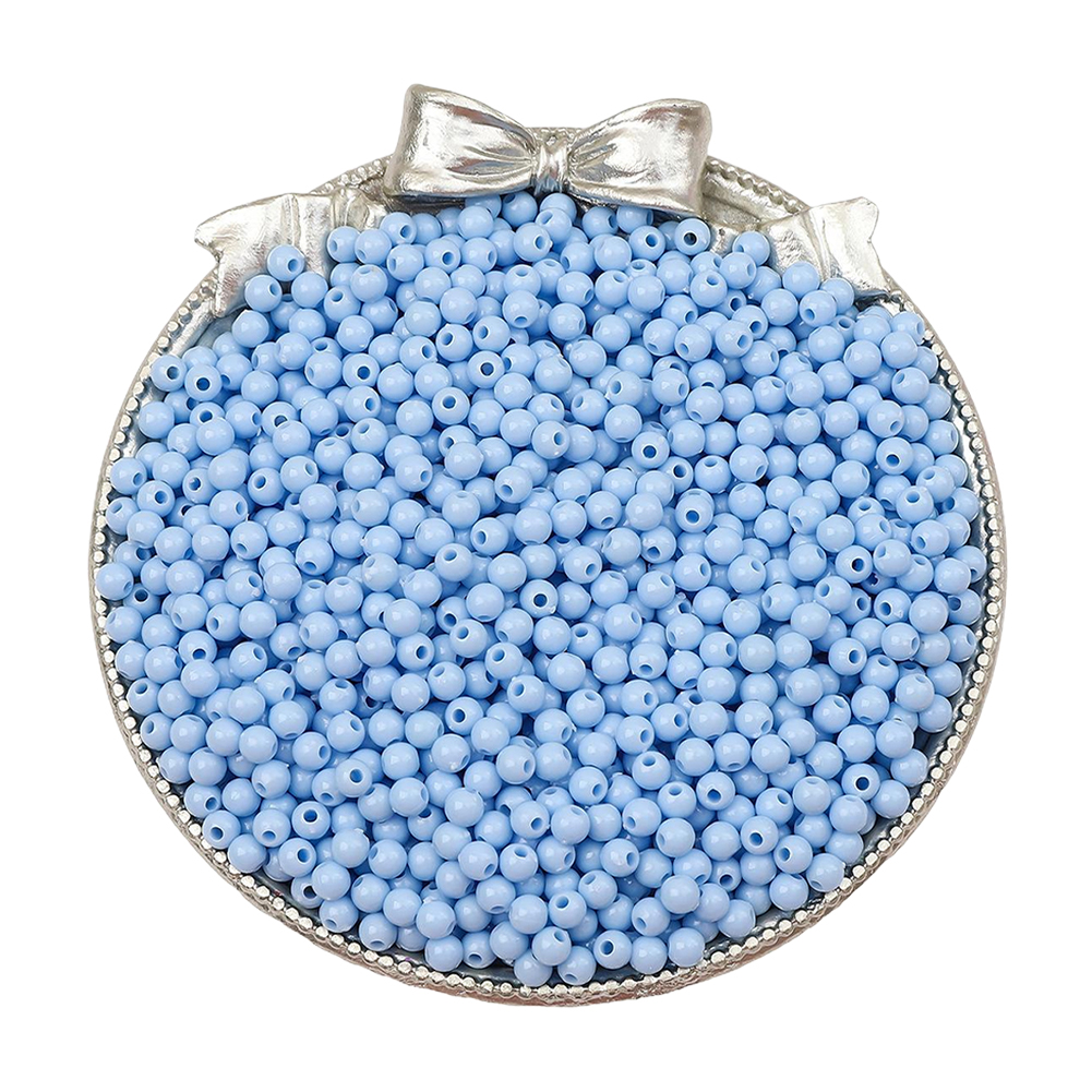 1800Pcs 3mm Acrylic Beads Decorative Craft Beads Small Beads for DIY Crafts (20)
