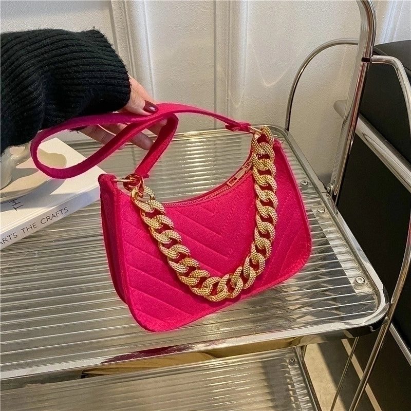 Women’s All Seasons Suede Fashion Underarm Bag