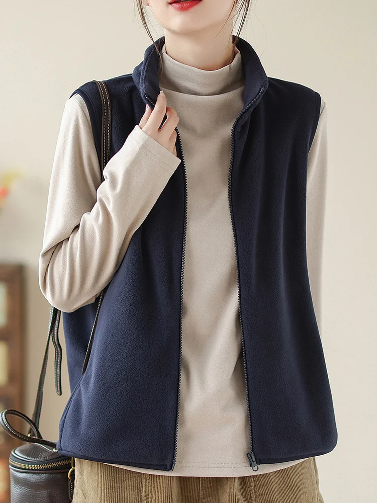 Athvotar Athvotar Autumn And Winter New Mother Dress Rocking Velvet Horse Clip Warm Casual Coat Women Fashion Shoulder Vest Woman