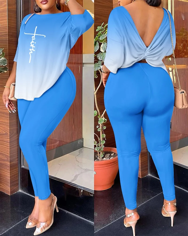 Uveng Uveng 2024 Women's Two Sets Of Fashion Printed Trousers Set