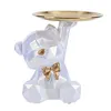 Bear Storage Tray Bear Tray Statue Decorative Jewelry Candy Tray for Home Office