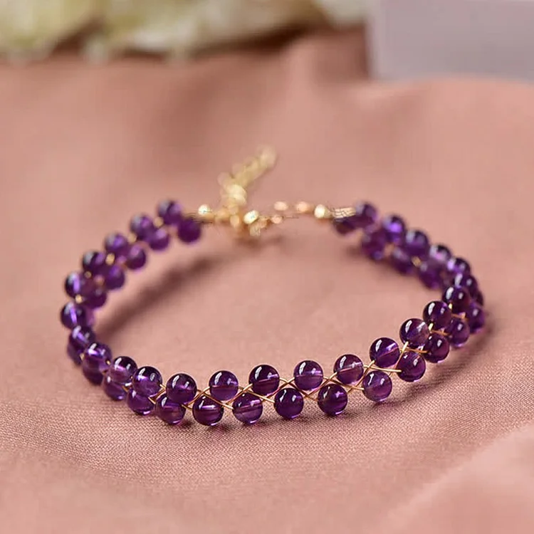 Natural Amethyst Reki Gemstone Bracelet