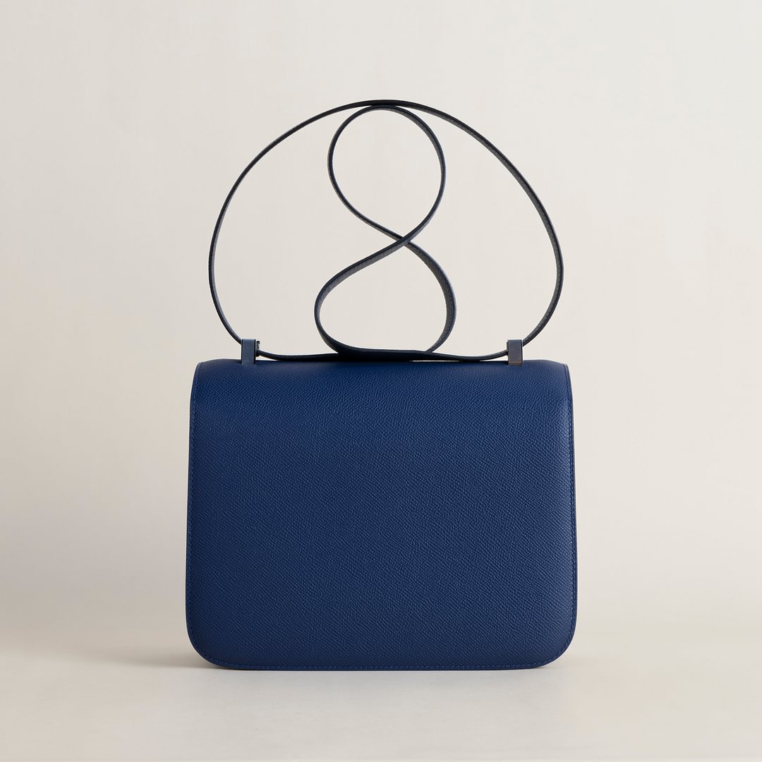 Constance 24CM Epsom 73 Bleu sapphire PHW