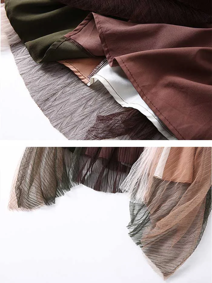 Women's new elegant net yarn dress with laces