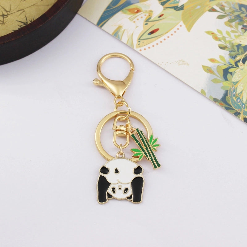 Cartoon Style Panda Zinc Alloy Unisex Keychain