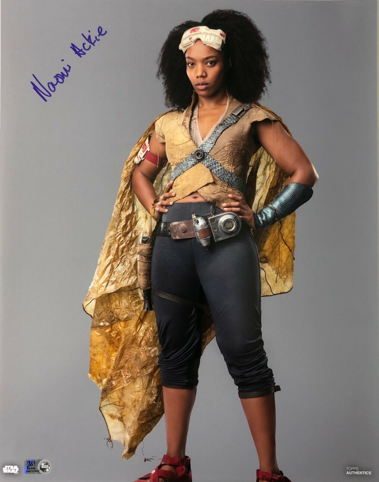 Naomi Ackie Signed Star Wars Jannah 11x14 Photo Poster painting Topps COA Rise Skywalker Auto