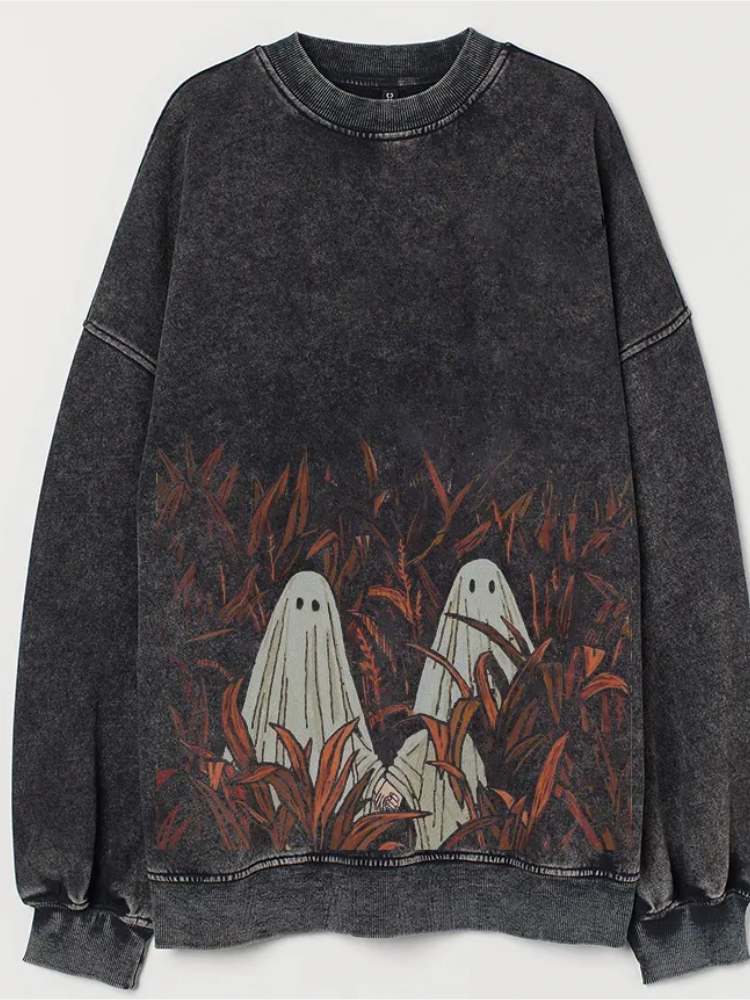 Wearshes Halloween Ghost Sweatshirt