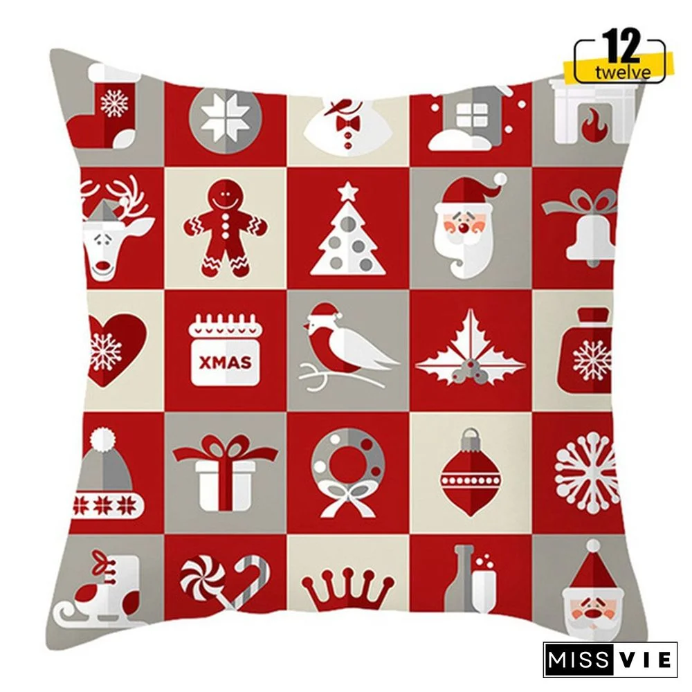 Newst Christmas Xmas Red Pillow Case Cover Santa Claus Cushion Cover Warm Autumn Winter Pillowcase Christmas Decorations For Home Year