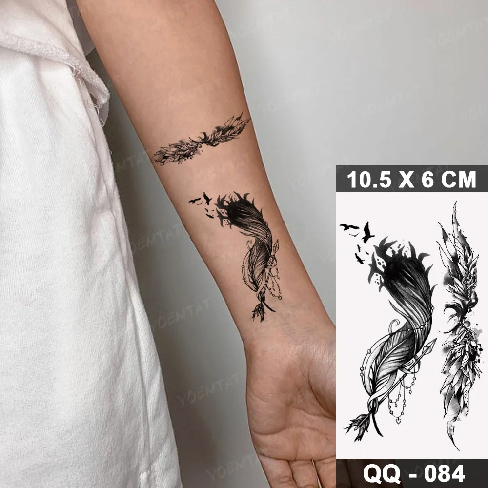 Sdrawing Temporary Tattoo Sticker Daisy Butterfly Feather Whale Dream Net Child Kid Baby Tatto Woman Girl Color Fake Tatoo Man