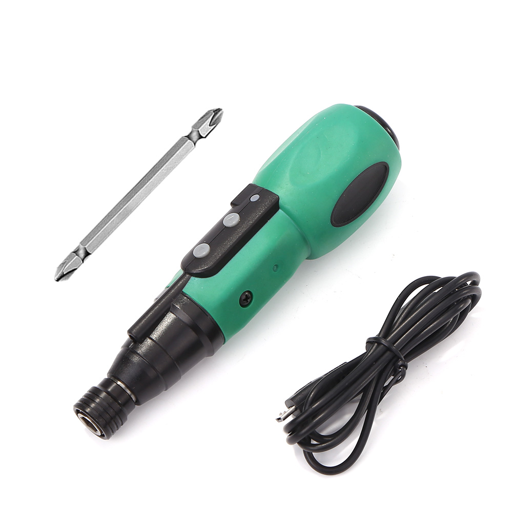 

Anti-slip Handle Big Torque Electric Screwdriver USB Charging Drill, Green, 501 Original