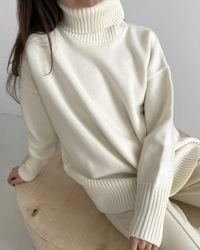 Elegant Turtleneck Loose Casual Sweater