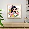 Mulan Full 18CT DIY Stamped Needlework Embroidery Kit 11.81x11.81inch Embroidery Needlepoint Starter Kits Cross Stitch Art and Crafts Kits for Beginners Adults Home Decor