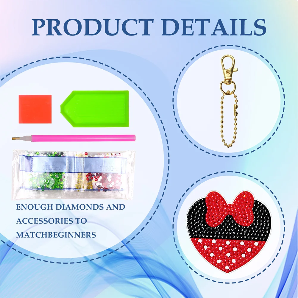 DIY Diamond Art Key Rings Special Shaped Keychain Supplies Cartoon